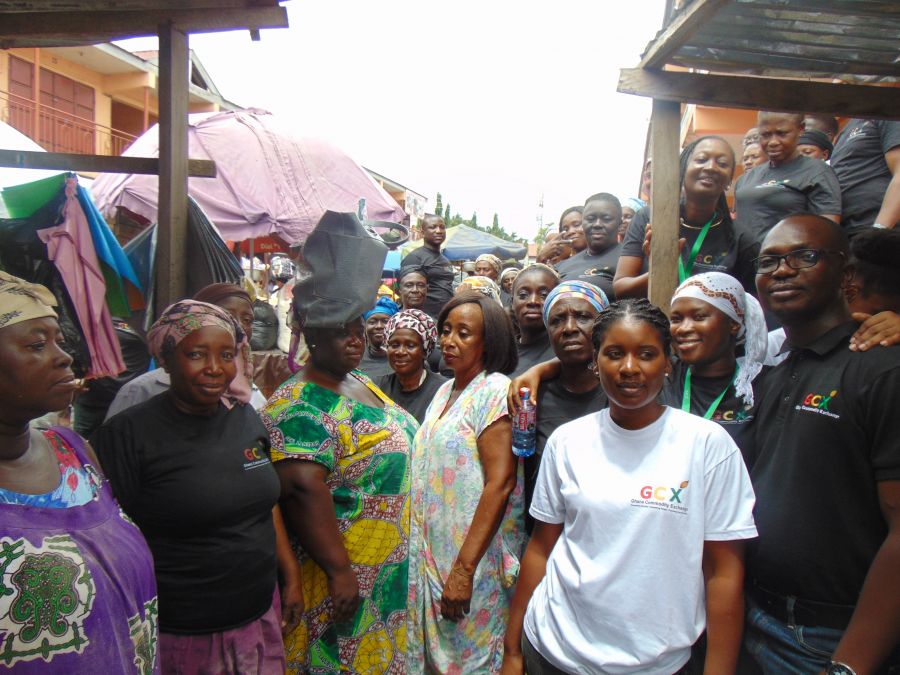 GHANA COMMODITY EXCHANGE VISITS DOME MARKET MAIZE SELLERS image