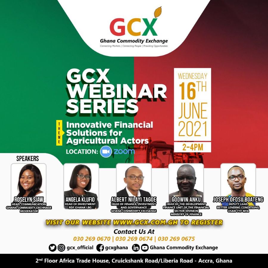 GCX Webinar Series: Innovative Financing Solutions for Agricultural Actors image